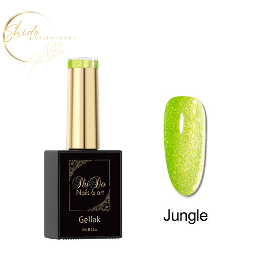 Shidonails neon cateye Jungle reflecterend en knal groen