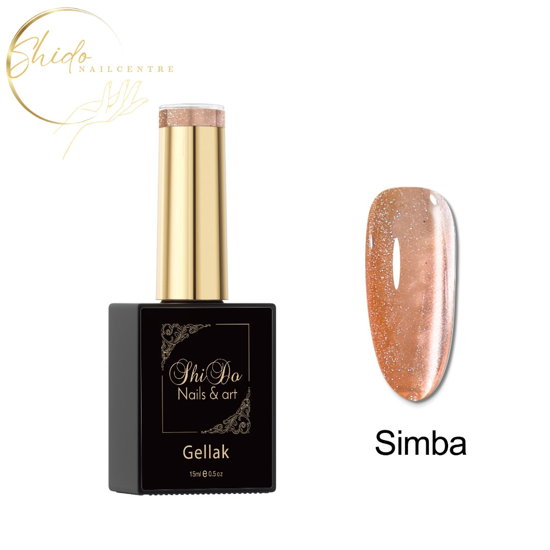 Cateye Simba van Shidonails & Art zandkleurige gellak