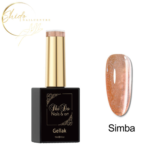 Cateye Simba van Shidonails & Art zandkleurige gellak