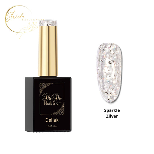 Gellak Sparkle zilver