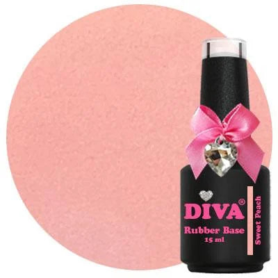 Diva Rubber Basecoat Sweet Peach 15 ml Hema Free