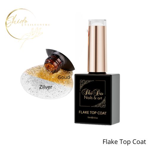 ShidoNails & Art Top Coat Flake Zilver 15ml