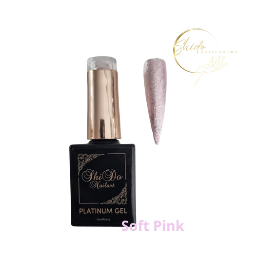 Shidonails & Art Platinum Glitter Soft Pink 15ml