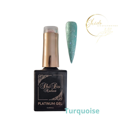 Shidonails & Art Platinum Glitter Turquoise 15ml