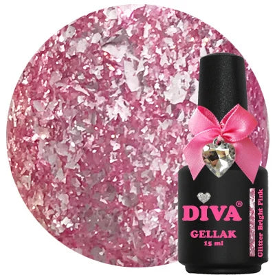 Diva Gellak Glitter Bright Pink