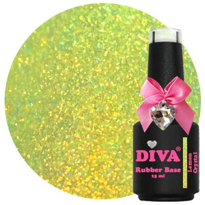 Diva Rubber Basecoat Lemon Crystal